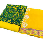 Dark Green Batik Queen Dress Material