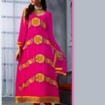 2605 Magenta Designer Straight Suit