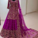 Purple Beautiful Designer Georgette Lehenga Suit