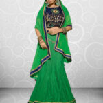 4018Green and Blue Lehenga Choli