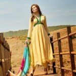 1685 Cream Chiffon Anarkali Suit