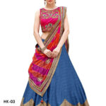 HK03 Magenta and Blue Designer Lehenga Choli
