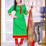 1002 Designer Green Chudidar Suit