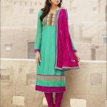 45013 Designer Sea Green Chudidar Suit
