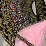 Black Velvet Heavy Embroidered Lehenga Choli