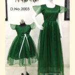 Green Mother And Daughter Combo