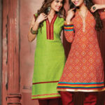 308 Light Green Red and Ivory 2 in 1 Designer Suit