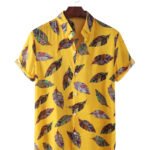 Mustard Imagic Cotton Shirt For Men