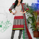 12014CornellRed and Black Daily Wear Cotton Print Salwar Suit