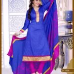 1006 Designer Blue Chudidar Suit