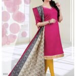 3002Pink and Yellow Bhagalpuri Daily Wear Chudidar Suit