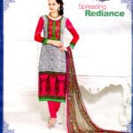 1698B Red Cotton Dress Material