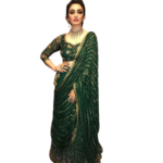 Dark Green Designer Embroidered Georgette Lehenga Choli