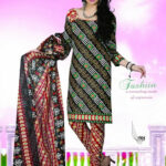 1504 Black and Red Chudidar Suit