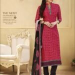 65009Red and Black Chudidar Suit