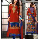 8305 Red and Blue Straight Suit