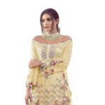 LightYellow Heavy Butterfly Net With Embroidered
