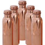 Five Plain Copper Bottles