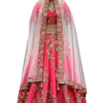Deep Pink Designer Bangalory Satin Lehenga Choli