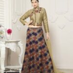 2549 Ecru Brown Designer Lehenga Choli