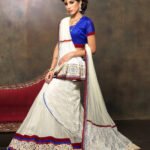 1675Blue and White Net Brasso Party Wear Lehenga Choli