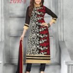 3990 Designer Black Straight Suit