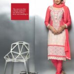 1781 Radical Red and Ivory Party Wear Nazneen Straight Suit