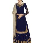 NavyBlue Designer Plazo Suit