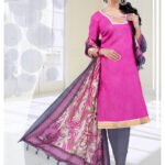 3014Pink and Gray Bhagalpuri Daily Wear Chudidar Suit
