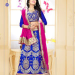 8089RoyalBlue Designer Fancy Exclusive Ethnic Wedding Wear Un-stitched Lehenga Choli at Wholesale Rate
