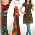 3110Multicolor and SkyBlue Cotton Salwar Suit