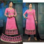 922BrightPink and Magenta Party Wear Embroidered Designer Suit