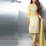 1775 Light Yellow Party Wear Nazneen Straight Suit