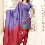 6015 Lavender and Red Salwar Suit