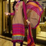 6115 Brown Crepe Straight Suit