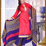 1010 Designer Red Chudidar Suit