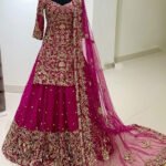Medium Violet Red Beautiful Designer Georgette Lehenga Suit