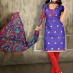 7013 Blue Chudidar Suit