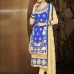 1002RoyalBlue and NavajoWhite Straight Suit