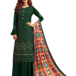 Dark Green Designer Sequence Suit