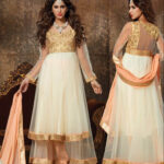 902 White And Golden Designer Suit