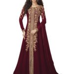 Brown Designer Anarkali Suit