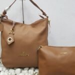 90488 Dark Brown Stylish Combo Women Handbag
