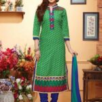 8001 Green and Blue Straight Suit