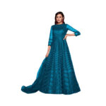 Rama Green Butterfly Net Embroidered Anarkali Suit