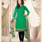 61006 Green Designer Chudidar Suit