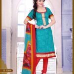 1009 Designer Sky Blue Chudidar Suit