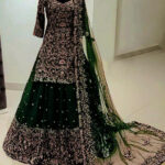 Dark Green Beautiful Designer Georgette Lehenga Suit