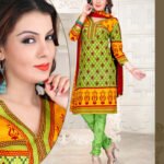 1009Light Green and Yellow Chudidar Suit