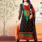 3746 Black and Red Straight Suits